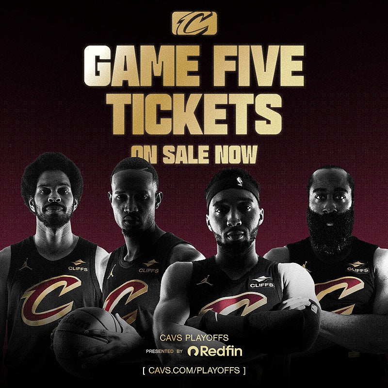 2026 Cavs Playoffs presented by Redfin - Round 1, Game 5 Tickets On Sale Now